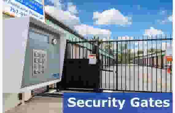 Front Gate Entrance with Keypad Entrance to Storage Facility