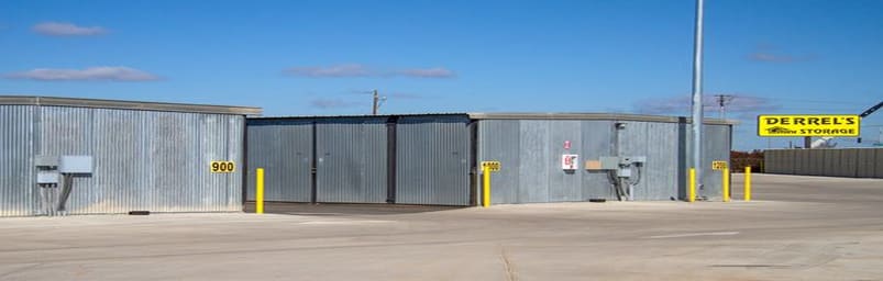 This image shows the ends of row of storage units
