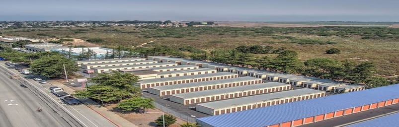 Aerial view of storage units at self storage rental facility Marina U-Store Self Storage, 475 Reservation Road, Marina, CA, 93933