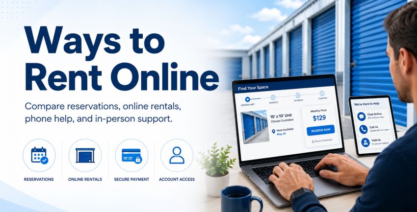 Ways to Rent a Storage Unit Online at Storage Corner