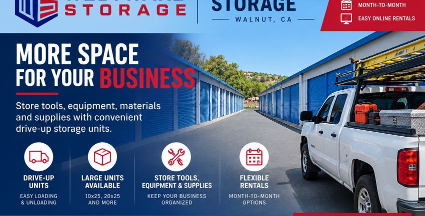# Contractor Storage in Walnut, CA Running a contracting business takes space. Tools, equipment, materials, supplies, and job-site inventory can quickly take over your garage, truck, or workspace. **Westward Storage in Walnut, California** offers convenient contractor storage designed to give local contractors the extra room they need while keeping equipment accessible. Whether you're an electrician, plumber, landscaper, HVAC technician, painter, remodeler, or general contractor, our storage units provide a practical place to keep the equipment and supplies you use to run your business. ## Convenient Storage for Tools, Equipment & Supplies Instead of hauling everything home or leaving valuable workspace filled with supplies, keep your business equipment together at Westward Storage. Contractor storage can be ideal for: * Power tools and hand tools * Ladders and job-site equipment * Building and remodeling supplies * Electrical and plumbing supplies * Landscaping equipment * Seasonal equipment * Business inventory * Extra materials and supplies Having a dedicated storage unit can help keep your truck, garage, shop, and job sites better organized. ## Large Drive-Up Storage Units For contractors, easy access can make a big difference. Westward Storage offers **drive-up storage units** that allow you to pull your vehicle close to your unit for easier loading and unloading. Our larger units, including **10x25 and 20x25 storage units**, can provide substantial space for contractors who need to store larger quantities of equipment, tools, materials, or business inventory. Instead of unloading equipment across a parking lot or carrying heavy supplies through hallways, drive-up access makes getting what you need for the day's jobs faster and easier. ## Storage for Local Contractors and Trades Westward Storage can provide extra space for many types of local businesses and trades, including: **General Contractors** Store tools, equipment, supplies, and materials between projects. **Electricians** Keep electrical supplies, conduit, tools, ladders, and extra inventory organized. **Plumbers** Store tools, fittings, equipment, and commonly used plumbing supplies. **HVAC Contractors** Create additional space for tools, equipment, parts, and seasonal supplies. **Landscapers** Store landscaping tools, equipment, and seasonal business supplies. **Painters & Remodelers** Keep ladders, tools, equipment, and project supplies together between jobs. ## Flexible Month-to-Month Contractor Storage Your storage needs can change as your business grows or projects come and go. Westward Storage offers **month-to-month rentals**, giving contractors flexibility without requiring a long-term commitment. Need more space during a busy period? Have a large project coming up? Need somewhere to keep extra inventory or equipment? Choose the storage unit size that works for your business and adjust as your needs change. ## Contractor Storage Near Diamond Bar, Rowland Heights & West Covina Westward Storage is conveniently located in **Walnut, CA**, making us a practical storage option for contractors working throughout Walnut and nearby communities, including **Diamond Bar, Rowland Heights, West Covina, and surrounding areas**. Keeping equipment and supplies near the areas where you work can mean less time driving back and forth and more time getting the job done. ## Find the Right Contractor Storage Unit Whether you need extra room for a collection of tools or a large unit for equipment and business inventory, Westward Storage offers a variety of storage unit sizes. For contractors with substantial storage needs, ask about availability for our **10x25 and 20x25 drive-up storage units**. ### Make More Room for Your Business Stop letting tools, equipment, and supplies take over valuable space. **Check available contractor storage units and current pricing at Westward Storage in Walnut, CA today.** **Rent online or contact Westward Storage to find the right unit for your business.** ## Contractor Storage FAQs ### Can contractors rent storage units month to month? Yes. Westward Storage offers flexible month-to-month rentals, making it easier to adjust your storage as your business needs change. ### What can contractors use a storage unit for? Contractors commonly need additional space for tools, equipment, supplies, materials, and business inventory. Always check with Westward Storage regarding any items that may be prohibited under your rental agreement. ### What size storage unit is best for a contractor? It depends on the amount and type of equipment you need to store. Contractors with larger storage needs may want to consider units such as a **10x25 or 20x25**, subject to current availability. ### Does Westward Storage have drive-up units? Yes. Drive-up storage can make loading and unloading tools, equipment, and supplies much more convenient for contractors. ### Where is Westward Storage located? Westward Storage is located in **Walnut, California**, convenient to contractors and businesses serving Walnut, Diamond Bar, Rowland Heights, West Covina, and surrounding communities.