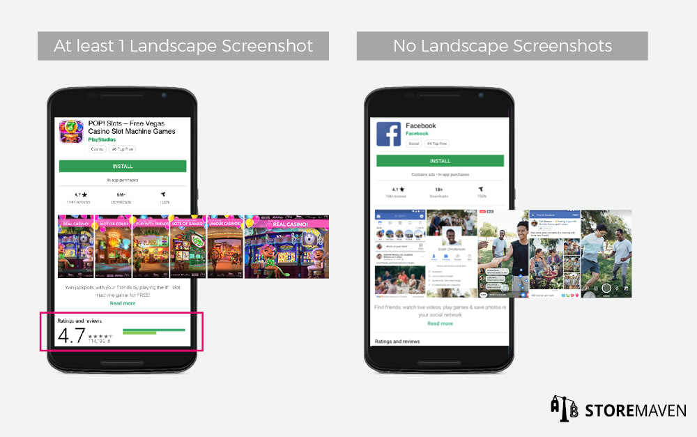 App Landscape Screenshots