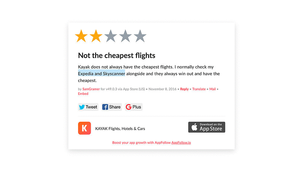 3 star app rating example 