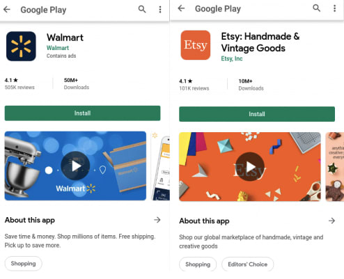 Google Play App examples