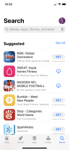 New Search Page in App Store