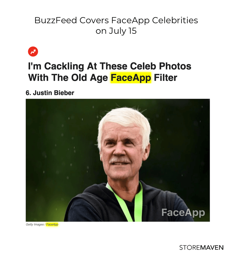 BuzzFeed Covers FaceApp Celebrities on July 15