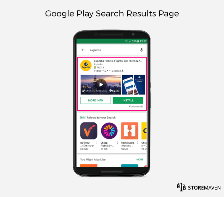 Google Play Search Results Page