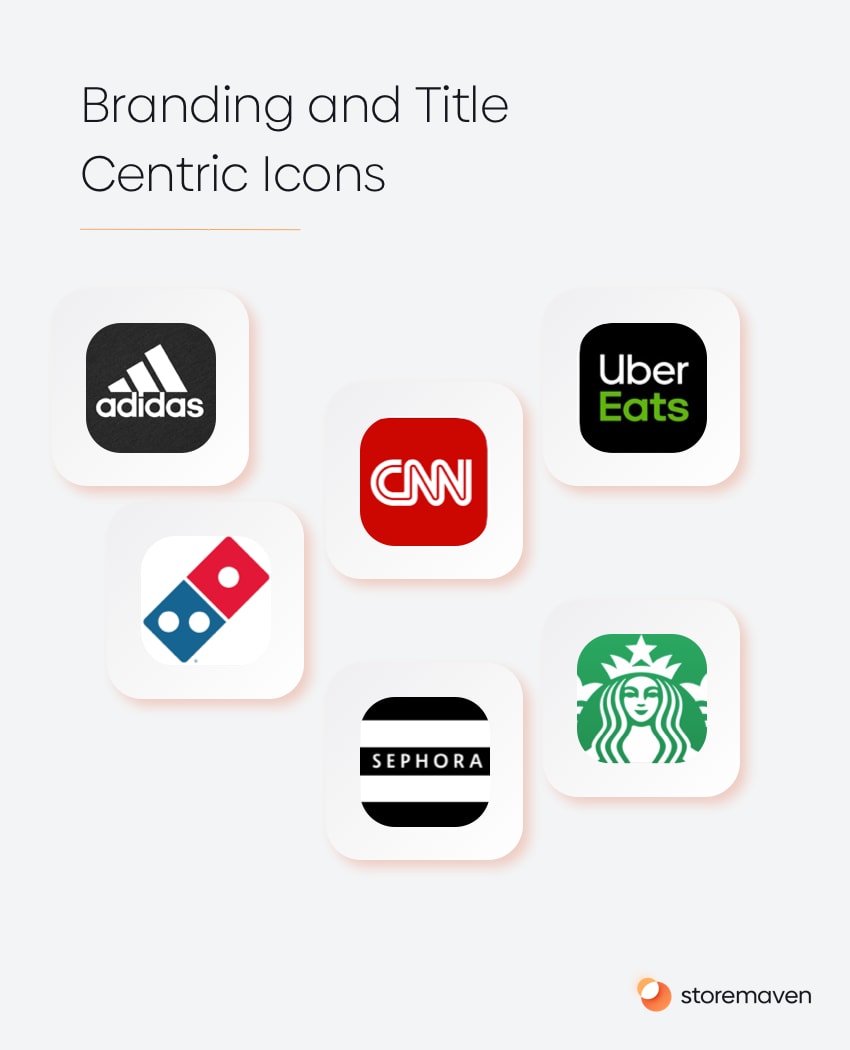 App Store App Icons: Branding and Title Centric app Icons 