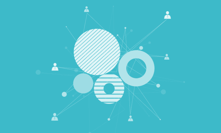 An image showing data and people.