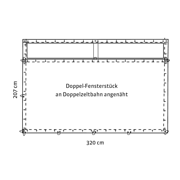 Super-Jurtenplane mit Fenster