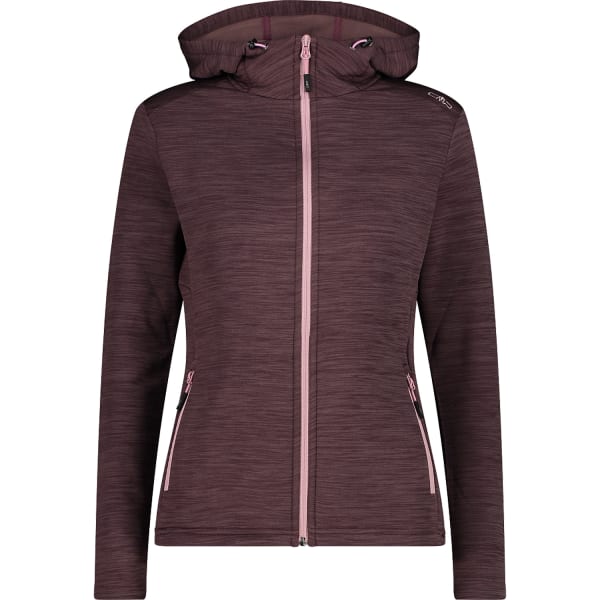 Damen Fleecejacke Stretch mit Kapuze