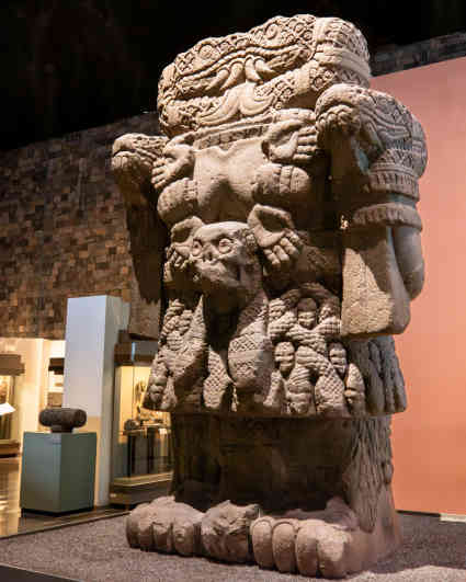 Aztec sculpture of Coatlicue, National Museum of Anthropology, Mexico City