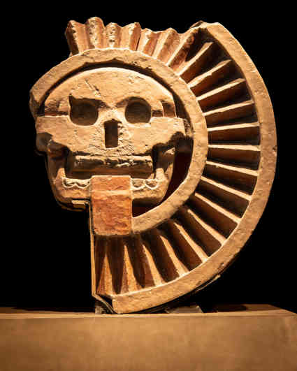 Disk of Miclantecutli, from Teotihuacan, on display in the National Museum of Anthropology