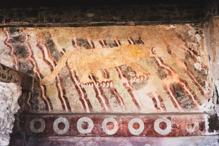 Mural of a puma, Teotihuacan
