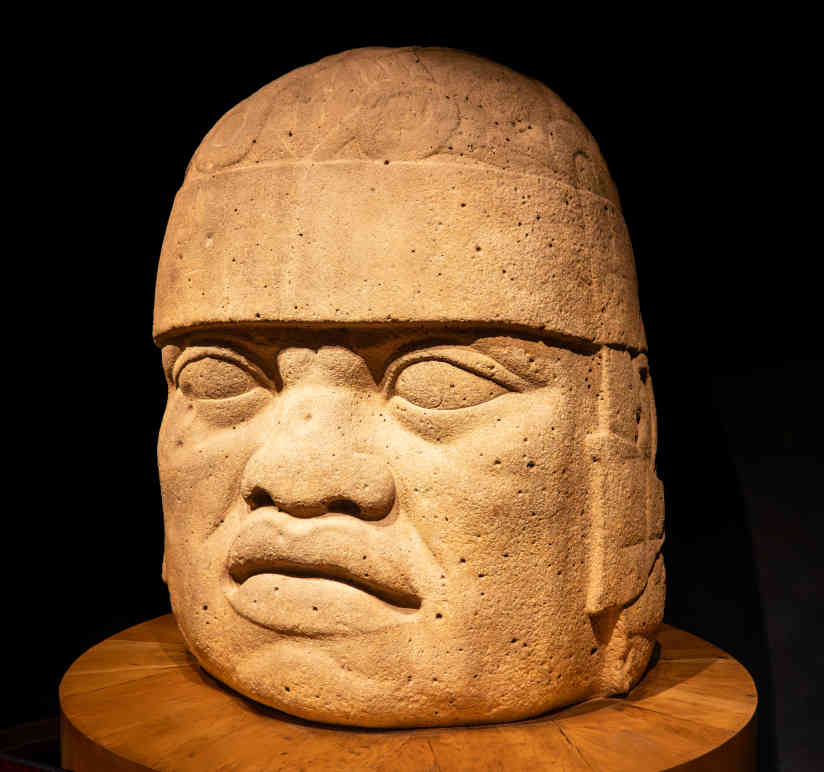Olmec colossal head, National Museum of Anthropology