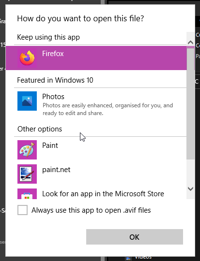 The file open with prompt.