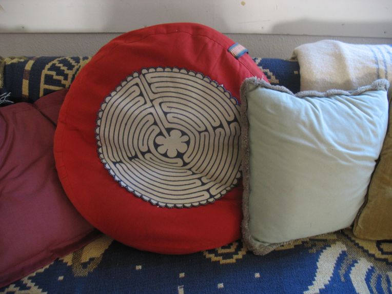 storytelling hut labyrinth cushion emerson college