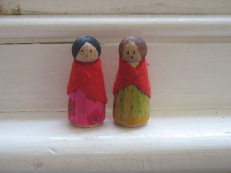 Vasilissa peg dolls
