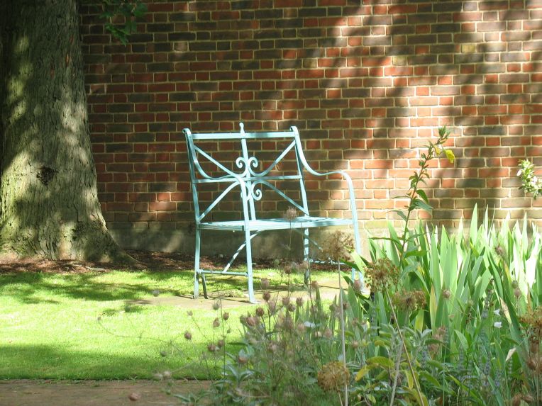 seat in Geffrye Museum garden