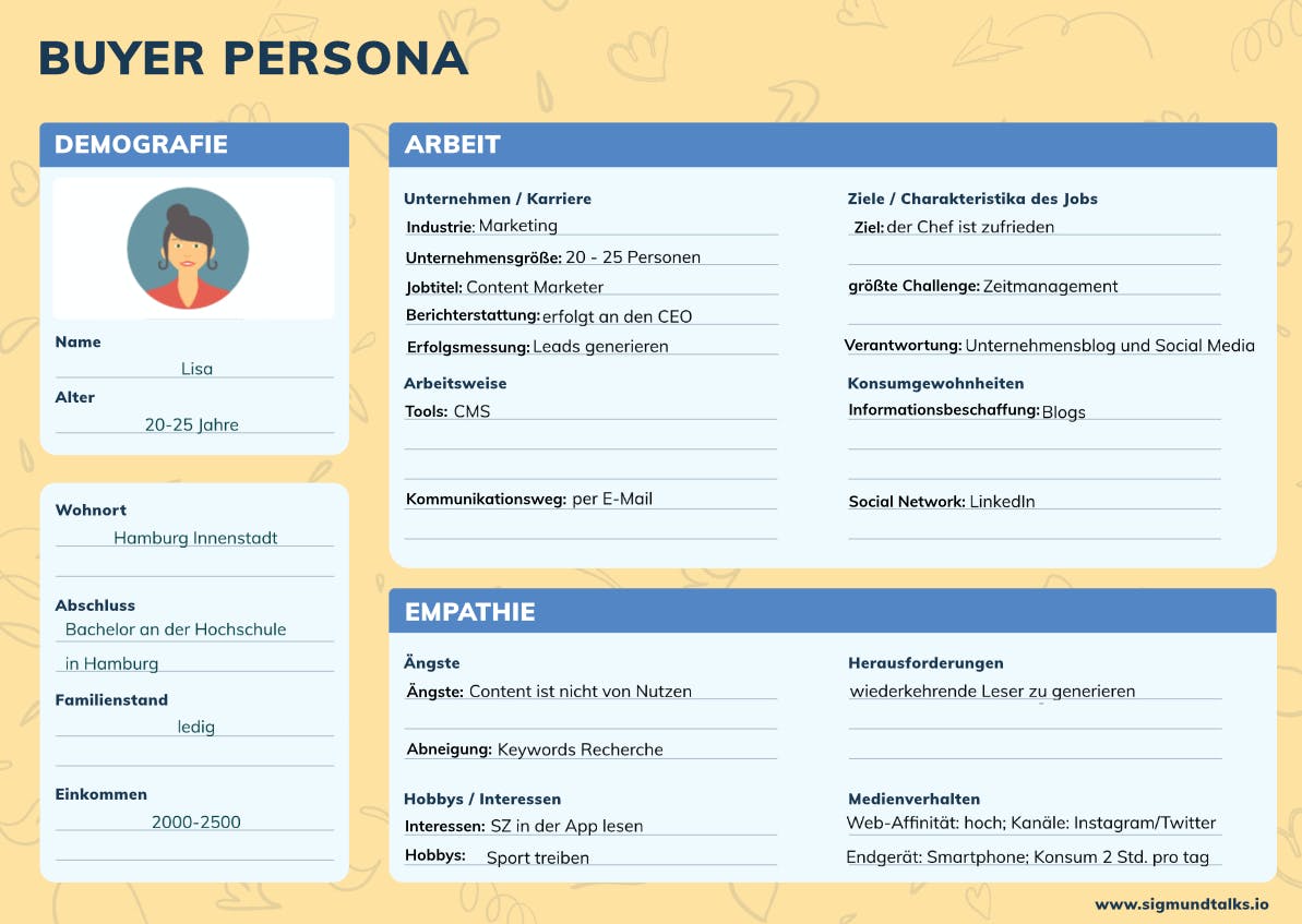 Buyer Persona Template