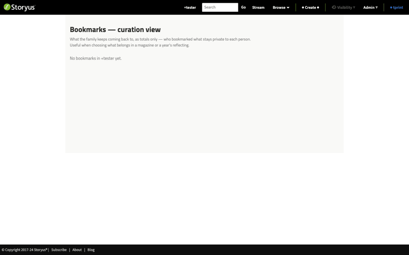 The bookmarks curation view: the collective's most-bookmarked stories, aggregated anonymously