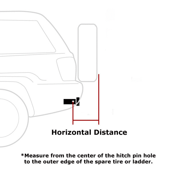 How to measure for StowAway Carrier spare tire or ladder clearance