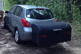 Stowaway cargo carrier on Nissan Versa