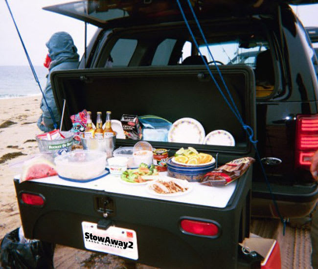 Food counter on top of StowAway Cargo Box