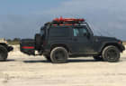 Jeep Hitch Cargo Carrier - Wrangler w/ StowAway Max Box on Beach