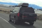 Nissan Armada with StowAway Max Hitch Cargo Carrier on Utah Ski Trip