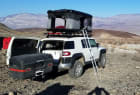 Toyota FJ Cruiser with StowAway Max Hitch Mount Cargo Carrier Camping