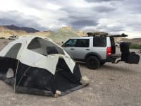 StowAway Max Cargo Box on Land Rover on Camping Trip