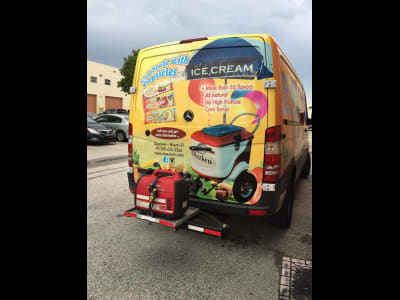 Sprinter Ice Cream Van with StowAway Hitch Frame