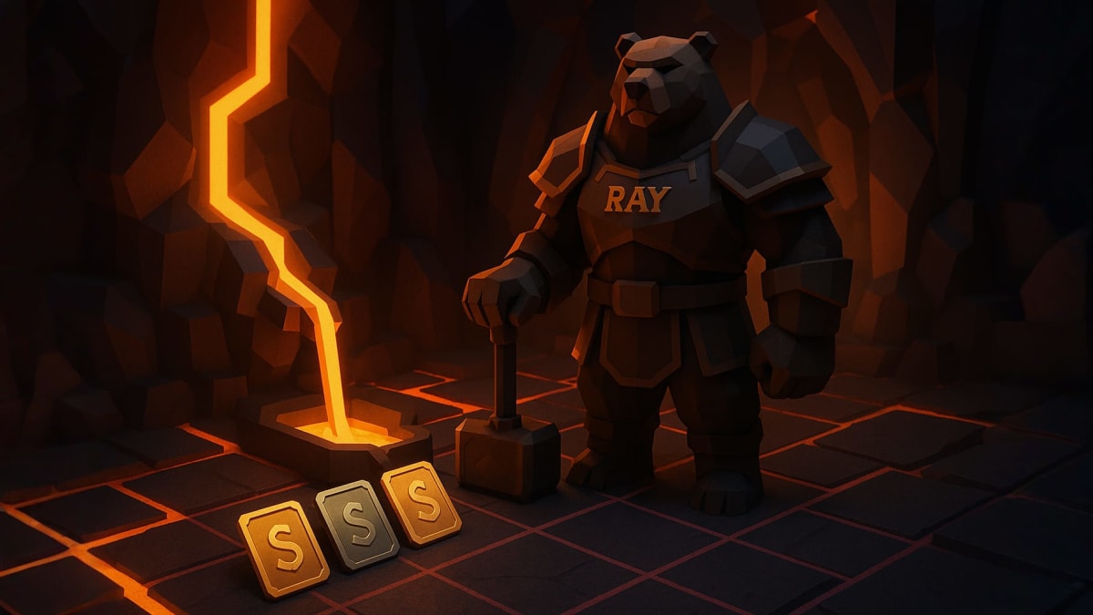 Low-poly Stoxcraft final-quest illustration, representing combining fundamentals, strategy, and execution to master long-term investing.