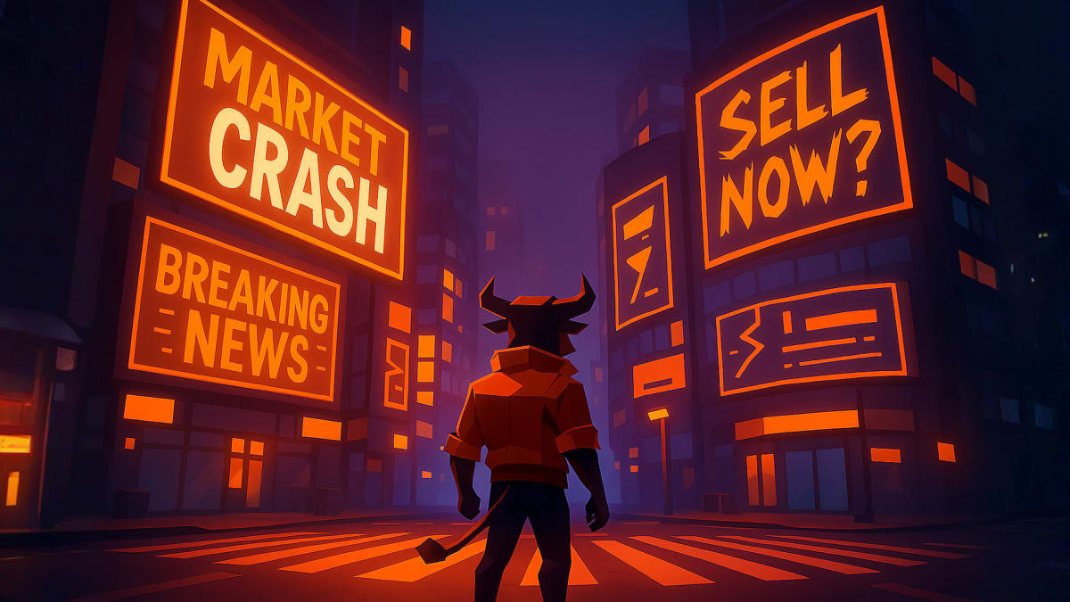 Low-poly bull sorting tax documents and forms, representing investing taxes, capital gains, and financial compliance basics.