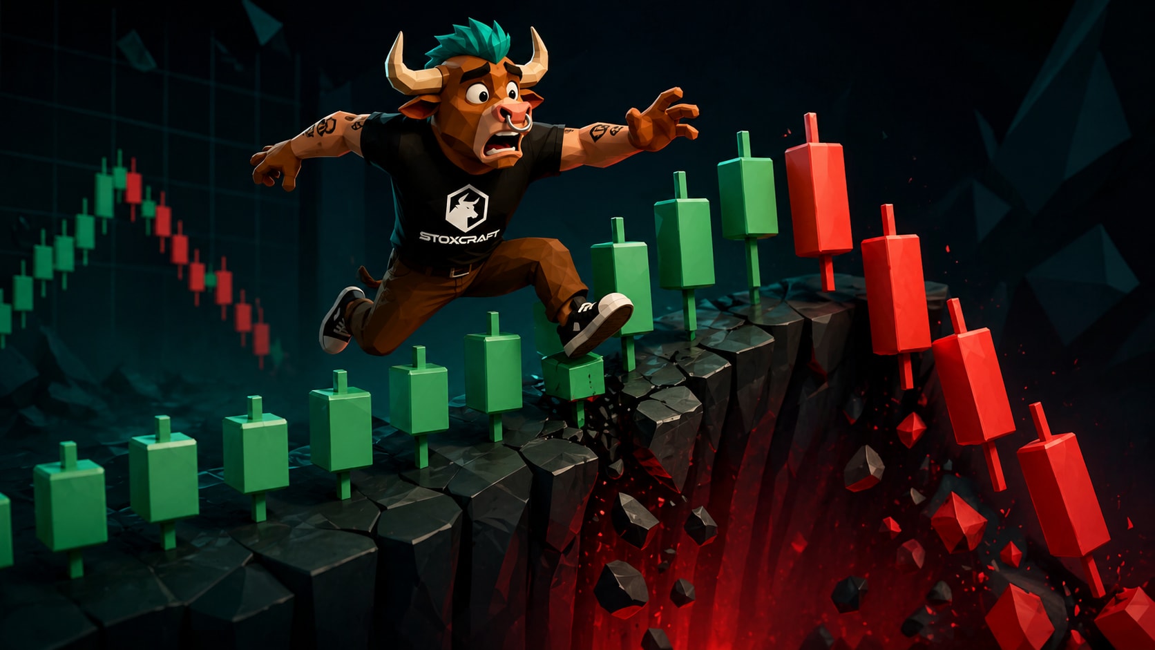 NVDA stock chart showing price at $200.53 — used as FOMO example in Stoxcraft analysis