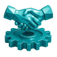 Low-poly 3D KKR (KKR) stock icon with a stylized lettermark, symbolizing technology and software.