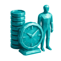 Low-poly 3D Marsh McLennan (MMC) stock icon with a stylized umbrella, symbolizing financial services and insurance.