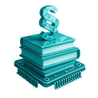 Low-poly 3D RELX (RELX) stock icon with a stylized book, symbolizing education and publishing.