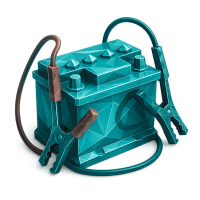 Low-poly 3D AutoZone (AZO) stock icon with a stylized wrench, symbolizing industrials and materials.