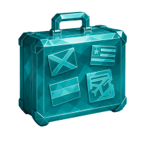 Low-poly 3D Trip.com (TCOM) stock icon with a stylized airplane, symbolizing transportation and logistics.