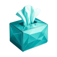 Low-poly 3D Kimberly-Clark (KMB) stock icon with a stylized tissue roll, symbolizing industrials.