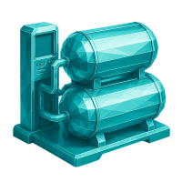 Low-poly 3D Enterprise Products Partners (EPD) stock icon with a stylized pipeline, symbolizing oil, gas, and energy.