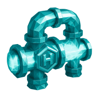 Low-poly 3D Hess (HES) stock icon with a stylized oil drop, symbolizing oil, gas, and energy.