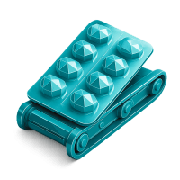 Low-poly 3D McKesson (MCK) stock icon with a stylized delivery box, symbolizing e-commerce and logistics.