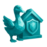 Low-poly 3D Aflac (AFL) stock icon with a stylized duck, symbolizing insurance and financial services.