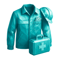 Low-poly 3D Cintas (CTAS) stock icon with a stylized uniform shirt, symbolizing apparel and consumer retail.