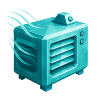 Low-poly 3D Johnson Controls (JCI) stock icon with a stylized building, symbolizing healthcare and biotech.