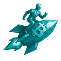 Low-poly 3D MicroStrategy (MSTR) stock icon with a stylized bitcoin coin, symbolizing financial services and markets.