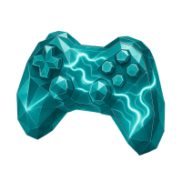 Low-poly 3D Take-Two Interactive (TTWO) stock icon with a stylized game controller, symbolizing media and entertainment.